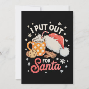 Ich habe für den Weihnachtsmann Kekse Heiße Schoko Einladung