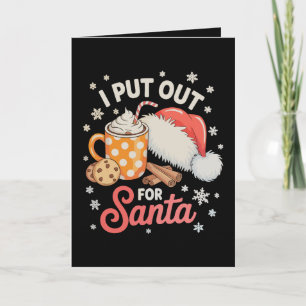Ich habe für den Weihnachtsmann Kekse Heiße Schoko Karte