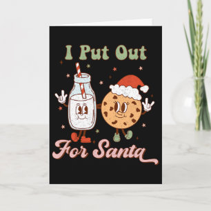 Ich habe für den Weihnachtsmann lustige Milch und Karte
