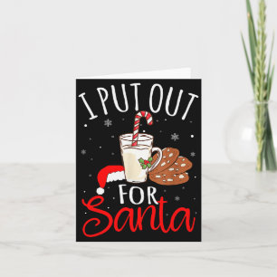 Ich habe für den Weihnachtsmann Milch und Kekse ra Karte