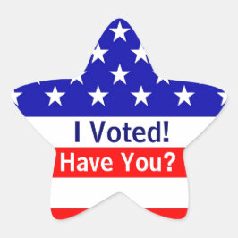 Ich habe für die Wahl American Flag Star Stickers