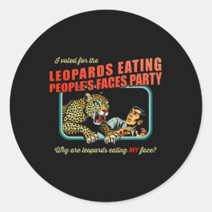 Ich habe für Leoparden gestimmt, die die Fa der Me Runder Aufkleber