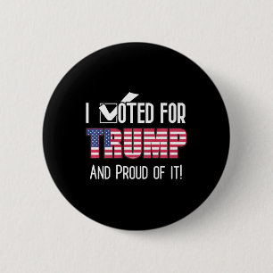 Ich habe für Trump Patriotic Flag Patriot American Button