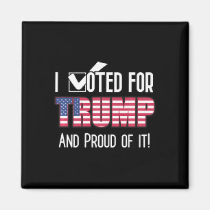 Ich habe für Trump Patriotic Flag Patriot American Magnet