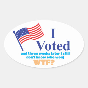 Ich habe für WACHSTUM gestimmt? Ovaler Aufkleber