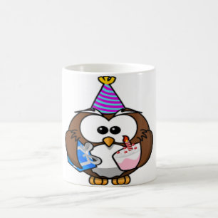 "ICH HABE GEBURTSTAG" EULE KAFFEETASSE