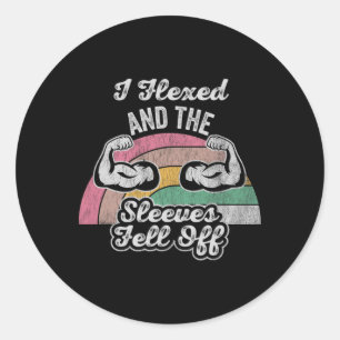 Ich habe geflochten und die Ärmel sind abgefallen  Runder Aufkleber