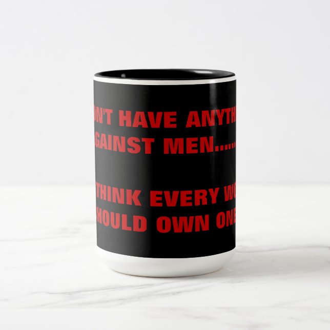ICH HABE GEGEN MÄNNER NICHTS. ZWEIFARBIGE TASSE (Mittel)