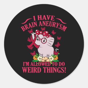 Ich habe Gehirnaneurysma-Aufklärung Monat Unterstü Runder Aufkleber