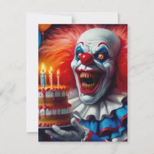 Ich habe gehört, dass es Ihre Horror-Clownkarte zu Postkarte