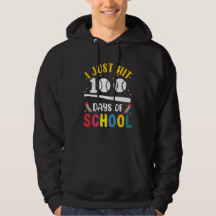 Ich habe gerade 100 Tage Baseball in der Schule ge Hoodie