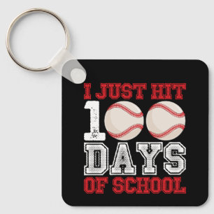 Ich habe gerade 100 Tage Baseball in der Schule ge Schlüsselanhänger