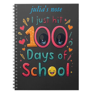 Ich habe gerade 100 Tage der Schule Kawaii Design Notizblock
