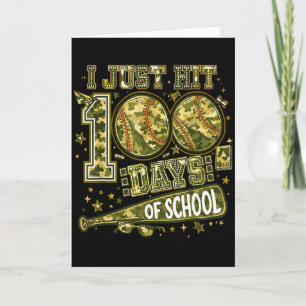 Ich habe gerade 100 Tage Schule Tarnung Baseball e Karte
