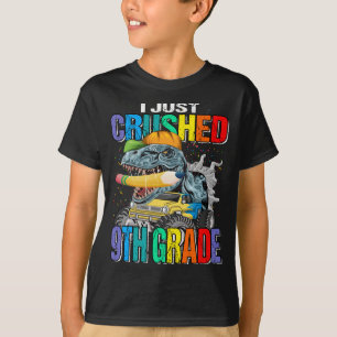 Ich habe gerade den 9. Klasse Monster Truck Dinosa T-Shirt
