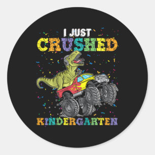 Ich habe gerade den Kindergarten Dinosaurier Trex Runder Aufkleber