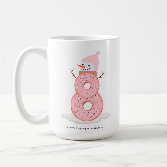 Ich habe gerade einen Schneemann, der sich meldet Kaffeetasse (Links)