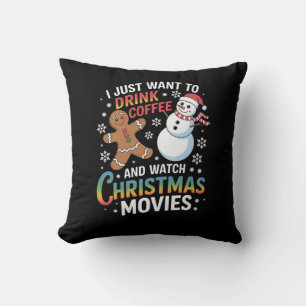 Ich habe gerade Gewollt, Kaffee trinken Weihnachts Kissen