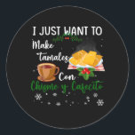 Ich habe gerade Gewollt, um Tamales Con Christmas  Runder Aufkleber<br><div class="desc">Kommen Sie aus Mexiko oder haben Wurzeln und Verwandte? Mit Stolz erklären, woher Sie kommen! Stolzes Mutterland / heimat für ihn und sie mit diesem Tee. Heritage Mexico mexikanische Flagge Stolz Patriotische DNA. Mexico Flag Design Mexikanische Flag Rose. Die mexikanische Nationalflagge entwirft eine Rose. Haben wir mexikanische Wurzeln und DNA?...</div>