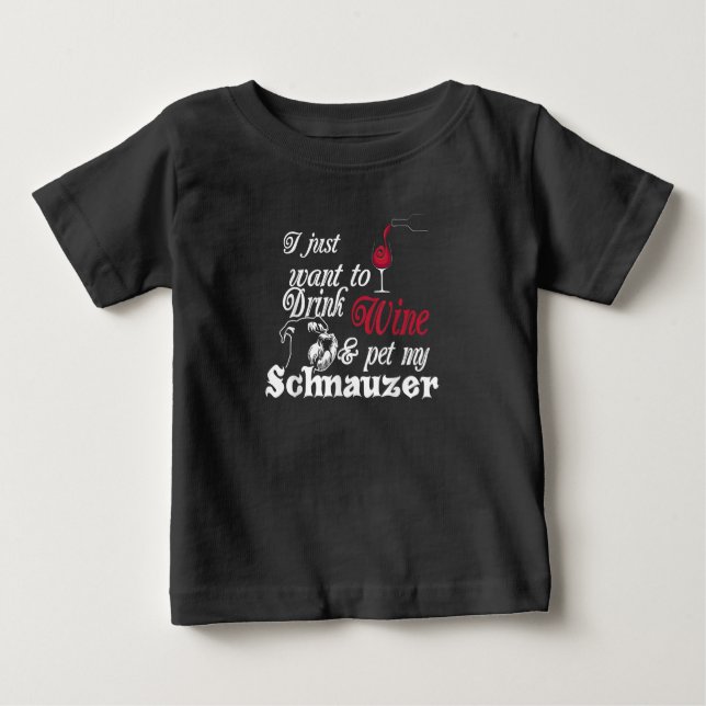 Ich habe gerade Gewollt, um Wein zu trinken und me Baby T-shirt (Vorderseite)