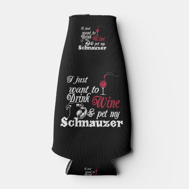 Ich habe gerade Gewollt, um Wein zu trinken und me Flaschenkühler (Vorderseite)