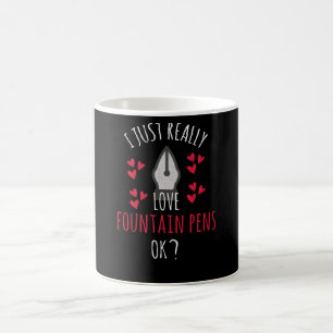 Ich habe gerade Liebe-Füllfederhalter Füllhalte Kaffeetasse