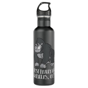Ich habe gerade Liebe Gorillas Ok Monkey Funny Gor Edelstahlflasche