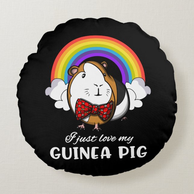 Ich habe gerade meine Guinea Liebe Pig Niedlichen  Rundes Kissen (Vorderseite)