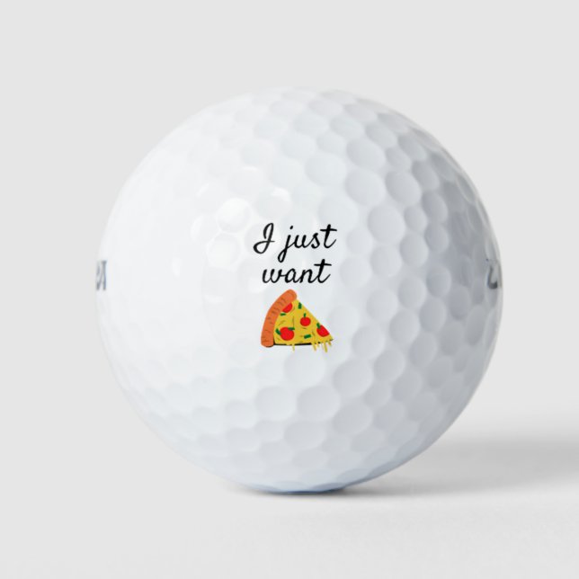 Ich habe gerade Pizza Gewollt Golfball (Vorderseite)
