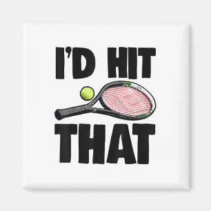 Ich habe geschlagen, dass Tennis Ball Tee Shirt Te Magnet