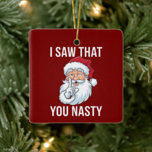 Ich habe gesehen, dass du Weihnachten Eklig Unglau Keramikornament