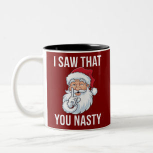 Ich habe gesehen, dass du Weihnachten Eklig Unglau Zweifarbige Tasse