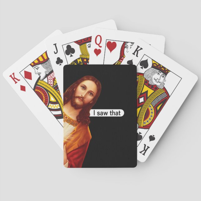 Ich habe gesehen, dass Jesus Karten gespielt hat Spielkarten (Rückseite)