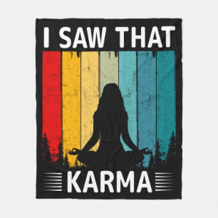 Ich habe gesehen, dass Karma Fleecedecke