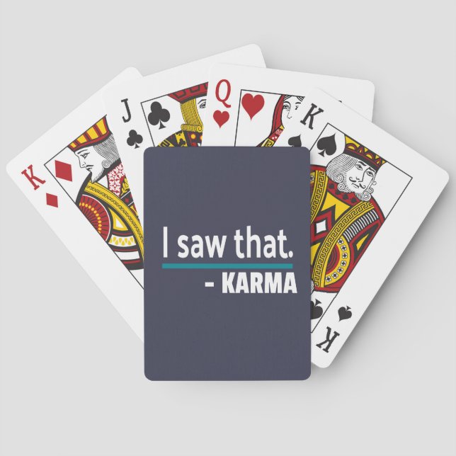 Ich habe gesehen, Karma Funny Spielkarten (Rückseite)