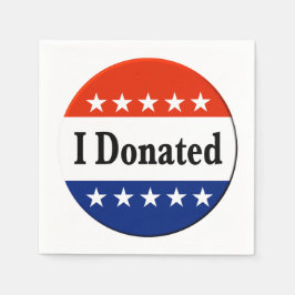 Ich habe gespendet serviette