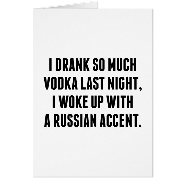 Ich habe gestern Abend so viel Vodka getrunken (Vorne)