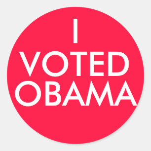 Ich, habe gewählt, OBAMA Runder Aufkleber
