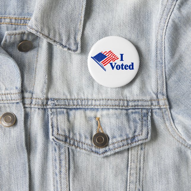 Ich habe gewählt USA-Flaggen-Aufkleber Button (Beispiel)