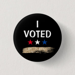 Ich habe gewählt Wahlen Funkeln Sterne Button