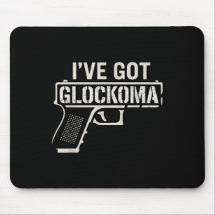 Ich habe Glockoma fett gestresst Waffe Vintage lus Mousepad