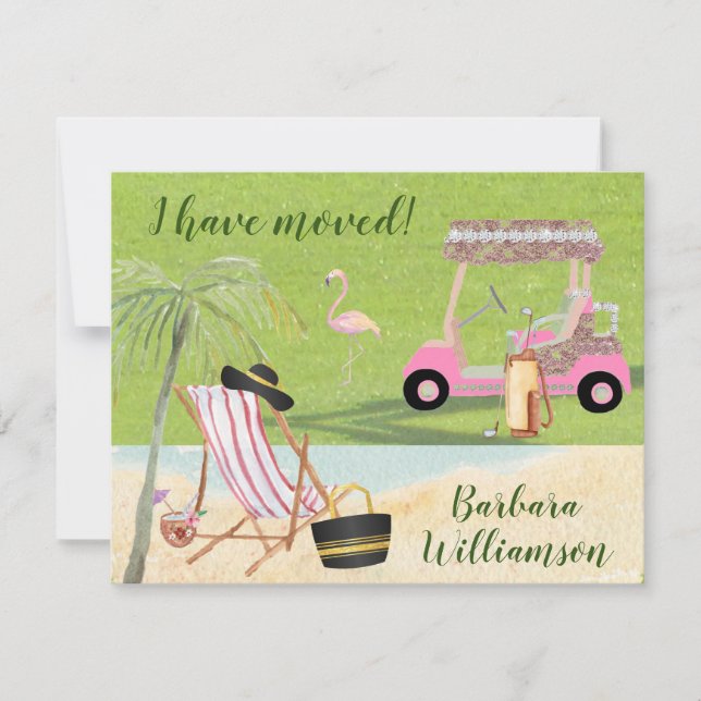 Ich habe Golf Beach Budget FLAT Move verschoben Ankündigung (Vorderseite)