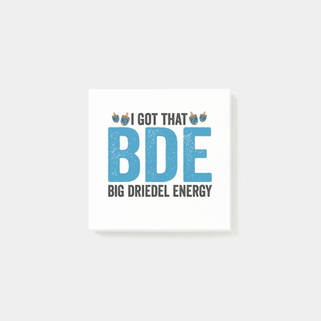 Ich habe Got, dass Big Dreidel Energy Funny Judenu Post-it Klebezettel (Vorderseite)