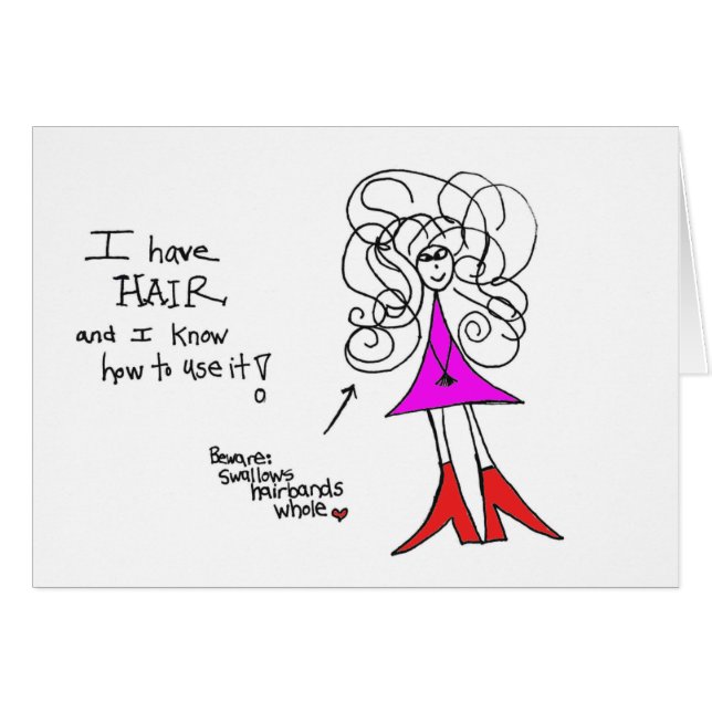 Ich habe Haar Crazyhair Karte (Vorderseite (Horizontal))