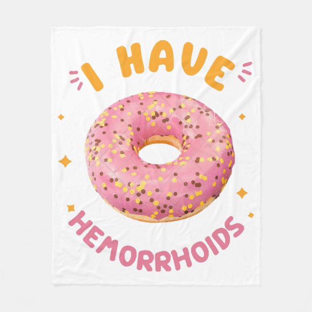 Ich habe Hämorrhoiden Fleecedecke (Vorderseite)