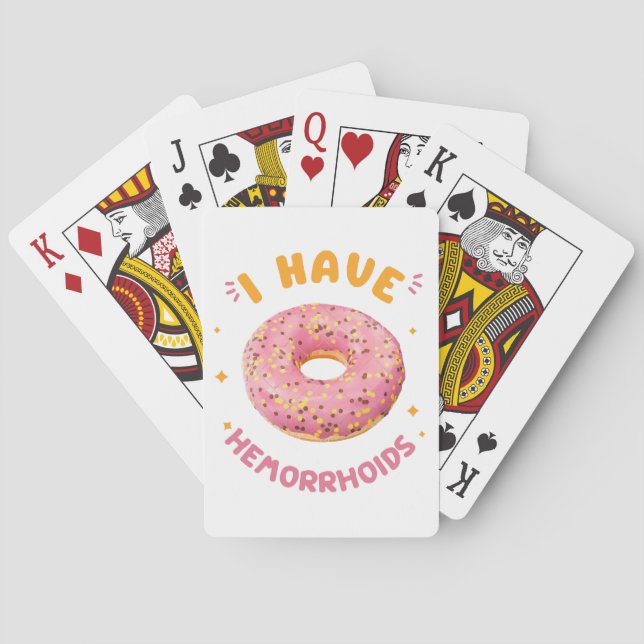 Ich habe Hämorrhoiden Spielkarten (Rückseite)