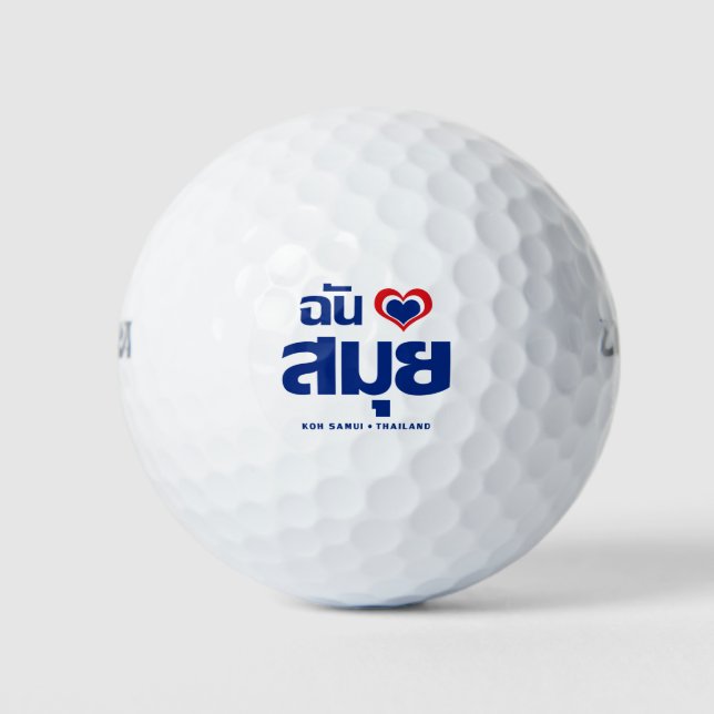 Ich habe Herz (Koh Samui Liebe Thailand) Golfball (Vorderseite)