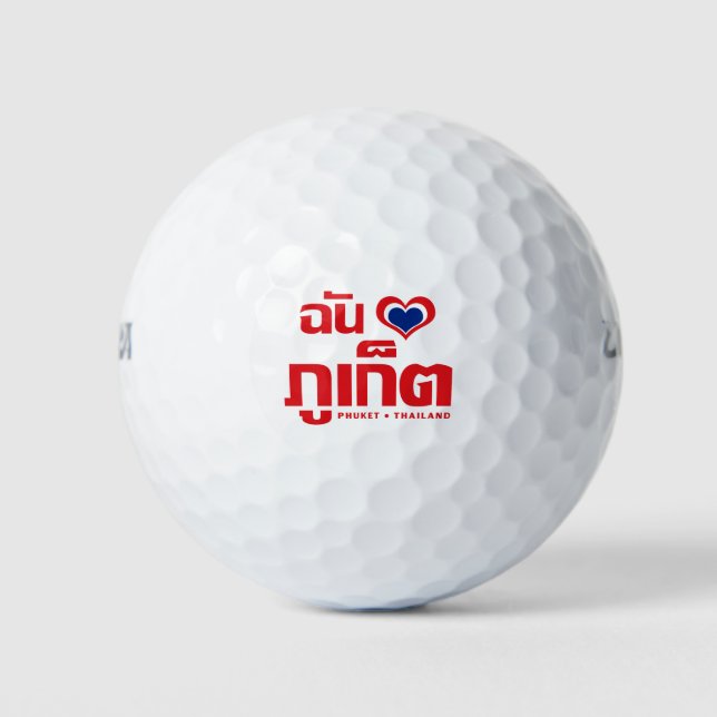 Ich habe Herz (Liebe) Phuket Thailand Golfball (Vorderseite)