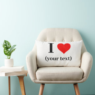 ICH HABE HERZEN! Lumbar Kissen 13 Zoll x 21" Polye