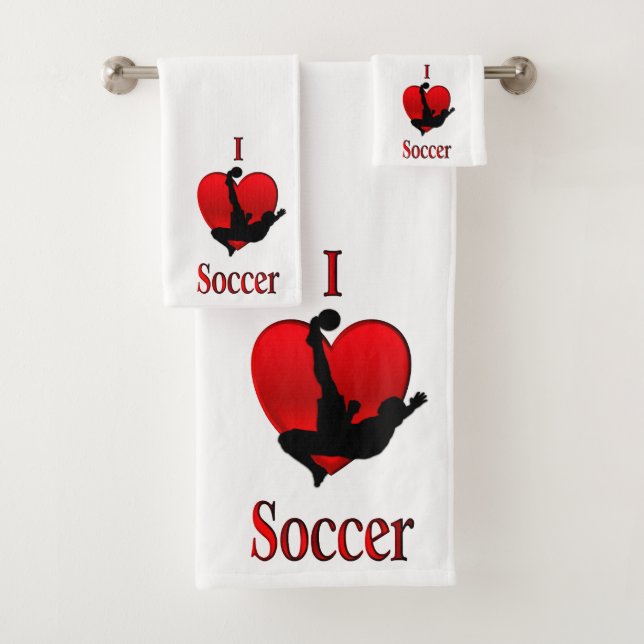 Ich habe Herzsoccer Badhandtuch Set (Insitu)